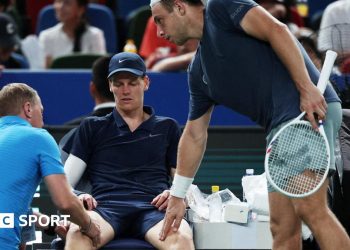 Shanghai Masters: Jannik Sinner retires as Novak Djokovic reaches final 16