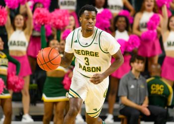 George Mason males survive Winthrop in high-scoring shootout